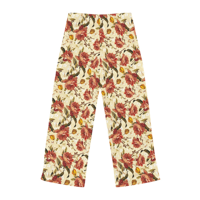 Opulent Floral Lounge Pants - Women's Luxe Comfort and Style