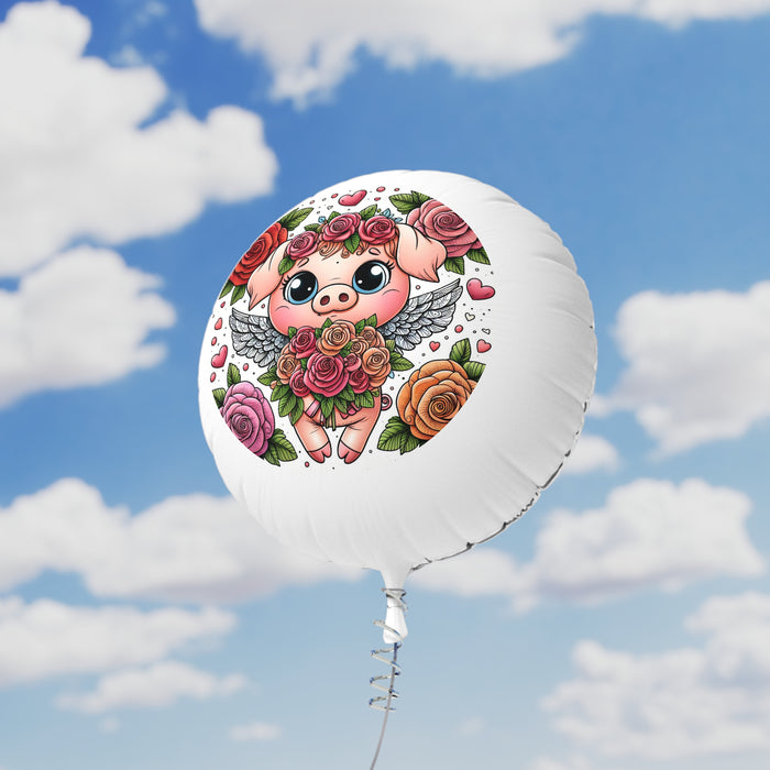 Valentine Pig Floato Mylar Helium Balloon - Reusable, Waterproof, and Perfect for Special Events