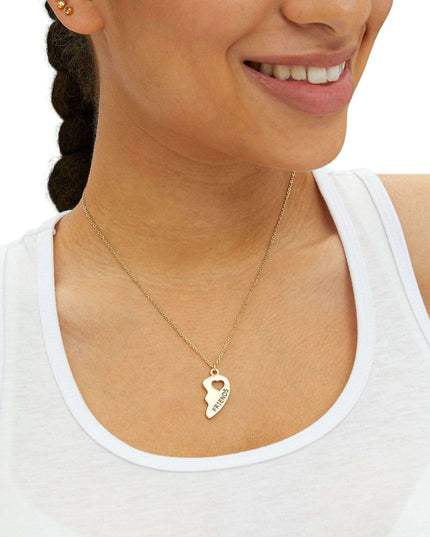 Elegant 18K Gold-Plated Best Friends Necklace Set with Personalized Gift Boxes