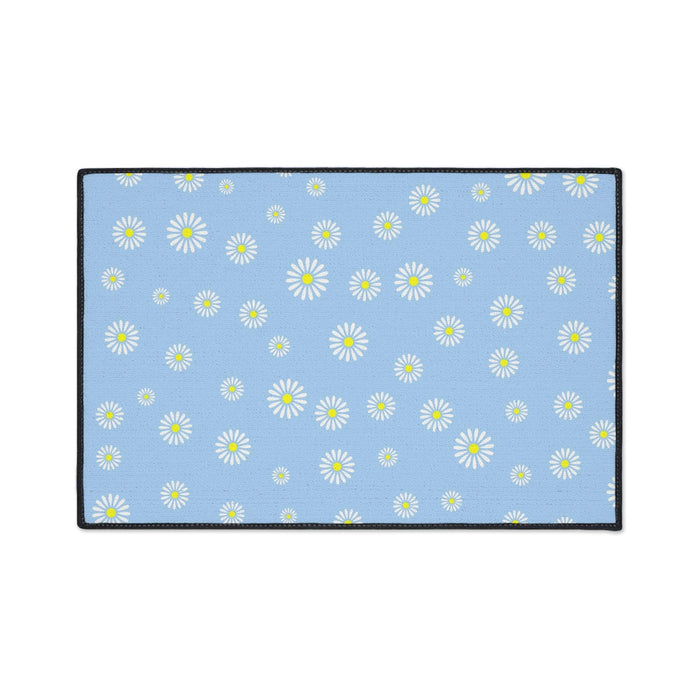 Opulent Daisies Luxury Polyester Floor Mat with Secure Grip