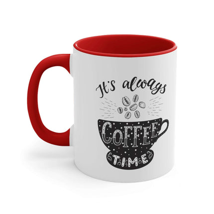 Personalized Colorful Ceramic Coffee Mug - 11oz Two-Tone Design