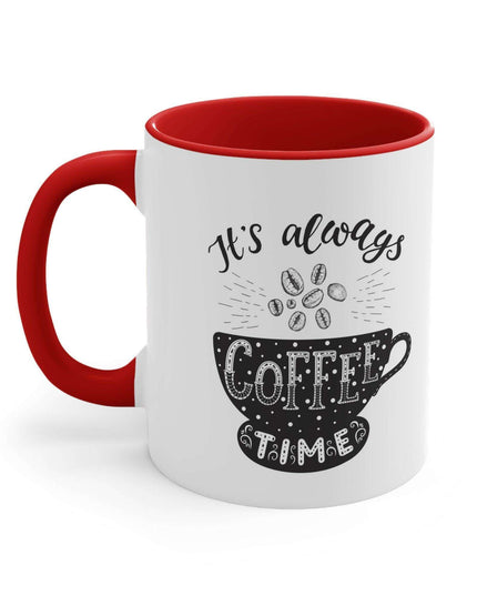 Personalized Colorful Ceramic Coffee Mug - 11oz Two-Tone Design