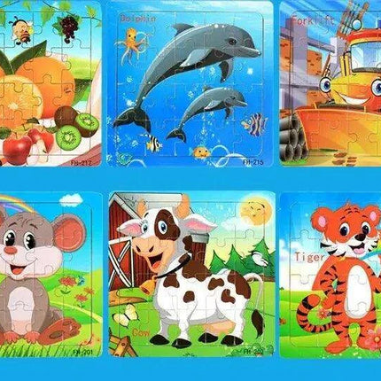 Montessori Interactive 3D Wooden Puzzle - Engaging Learning Toy for Young Adventurers