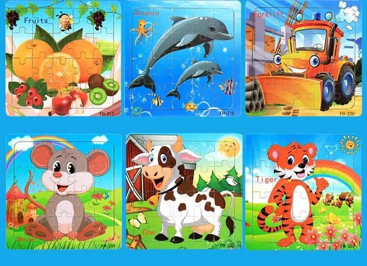 Montessori Interactive 3D Wooden Puzzle - Engaging Learning Toy for Young Adventurers