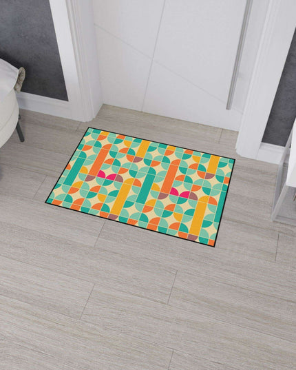 Sophisticated Non-Slip Geometric Polyester Area Rug