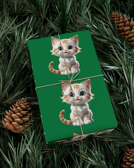 Eco-Friendly Cat Lover's Gift Wrap in Elegant Matte & Satin Finishes