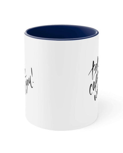 Sophisticated Two-Tone 11oz Custom Accent Coffee Mug for Elegant Mornings