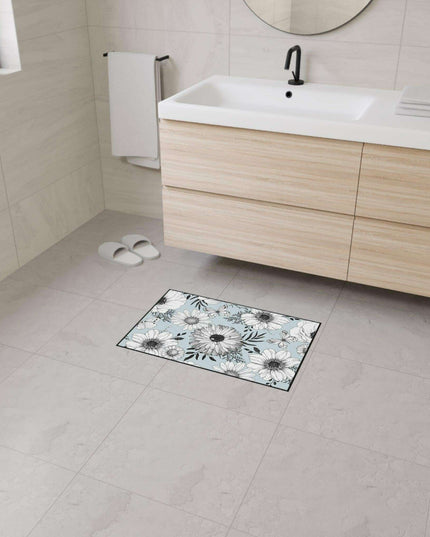 Elegant Floral Executive Area Rug with Enhanced Safety Features