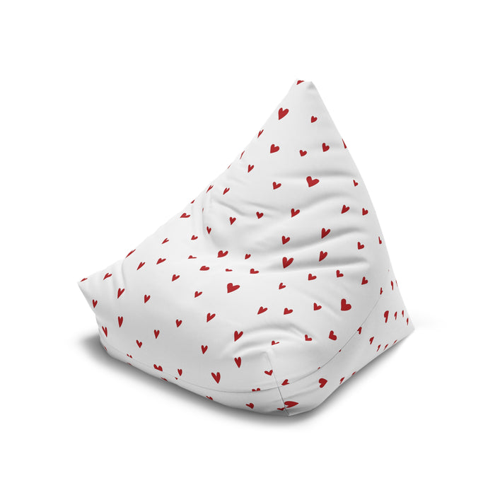 Valentine Red Heart Bean Bag Chair Cover - Customizable
