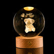 Cute Bear / 6cm Crystal Ball Base