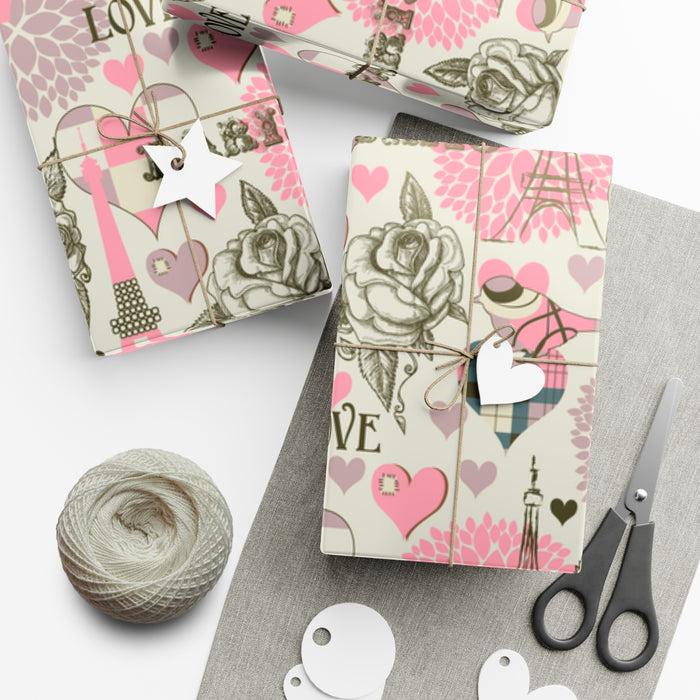 Elegant Parisian Chic USA-Made Gift Wrap Paper