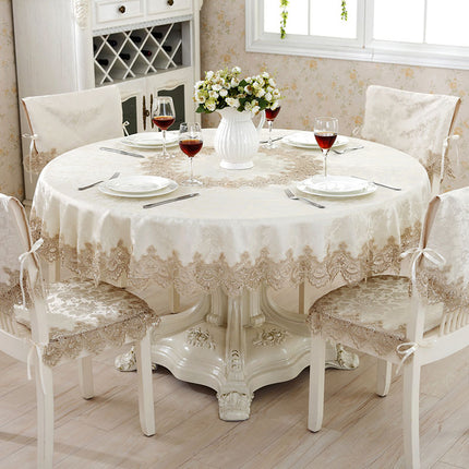Peekaboo Studio Lace Round Tablecloth - Elegant Design & Durable Fabri