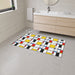 Elite Luxe Abstract Geometric Floor Mat - Opulent Polyester Décor Piece