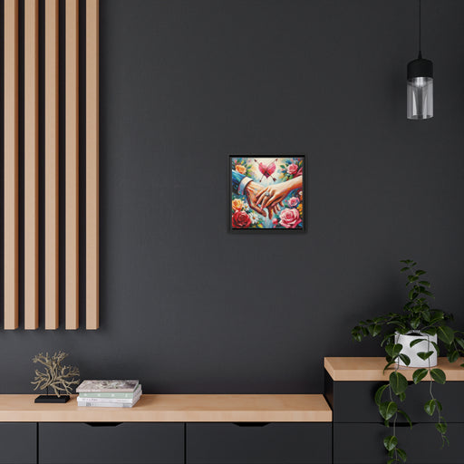 Elegant Matte Canvas Wall Art - Black Pinewood Frame