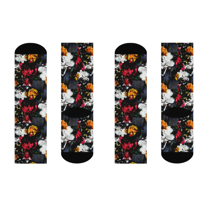 Cozy Plaid Crew Socks with Plush Soles - Universal Fit - Fashionable and Comfortable Plaid Design Socks