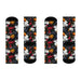 Cozy Plaid Crew Socks with Plush Soles - Universal Fit - Fashionable and Comfortable Plaid Design Socks