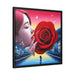 Captivating Elegance: Lovely Maiden and Rose Valentine Matte Canvas Art