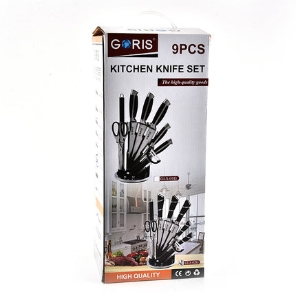 Kitchen Knife Set With Acrylic Knife Holder Chef Knife Meat Cleaver