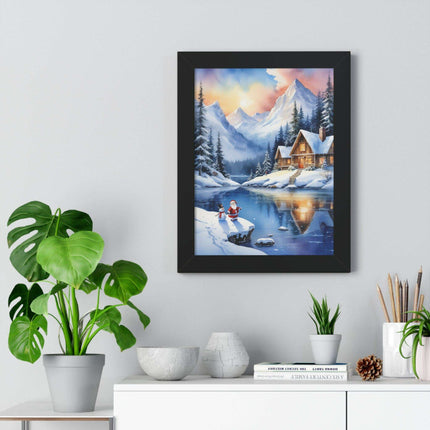 Sustainable Elegance: Eco-Friendly Fantasy Christmas Vertical Wall Art