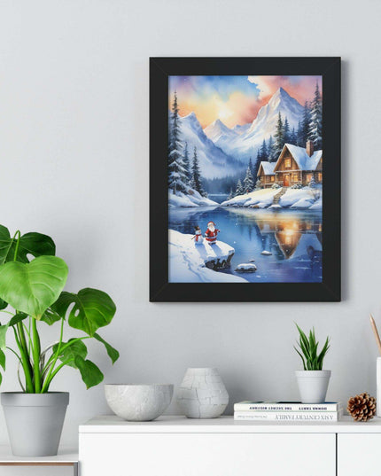 Sustainable Elegance: Eco-Friendly Fantasy Christmas Vertical Wall Art