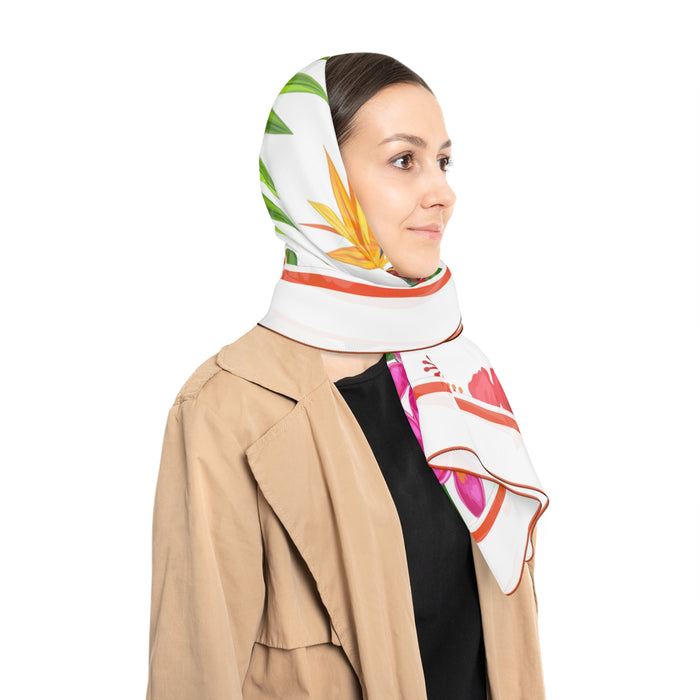 Tropical Blossom Lightweight Sheer Scarf - Handmade Exclusively in the USA