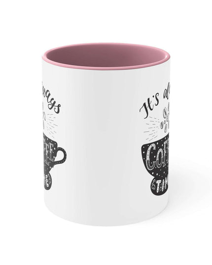 Personalized Colorful Ceramic Coffee Mug - 11oz Two-Tone Design