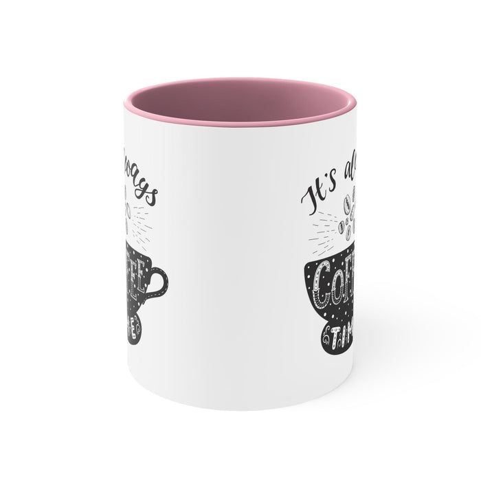 Chic Personalized Accent Ceramic Mug - 11oz Vibrant Custom Design