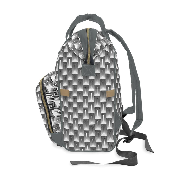 Sophisticated Geometric Diaper Backpack for Discerning Parents
