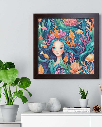 Eco-Friendly Elite Mermaid Framed Art Print for Sustainable Home Decor