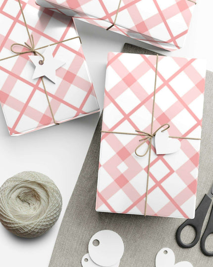 Elegant Pink Holiday Gift Wrap Set: Premium USA-Made Wrapping Paper for Stylish Presentations