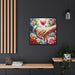 Elegant Black Pinewood Framed Matte Canvas Art - Sustainable Choice