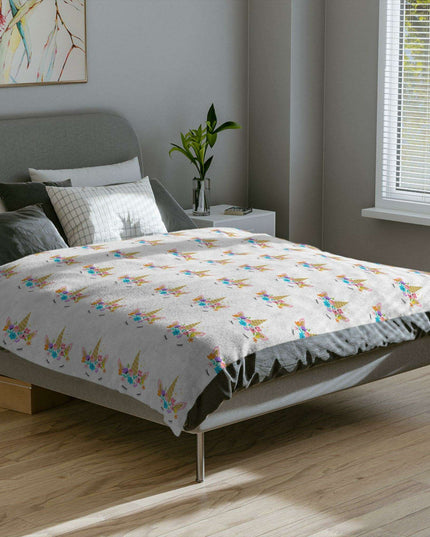 Luxurious Stitched Minky Fleece Blanket for Cozy Elegance