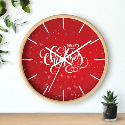 Elegant Holiday Clock with Exquisite Wooden Design by Maison d'Elite