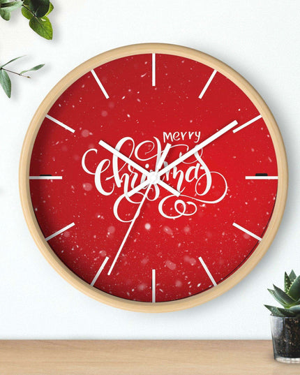 Elegant Holiday Clock with Exquisite Wooden Design by Maison d'Elite