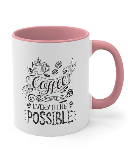 Chic Two-Tone Ceramic Coffee Mug - 11oz for Stylish Sipping