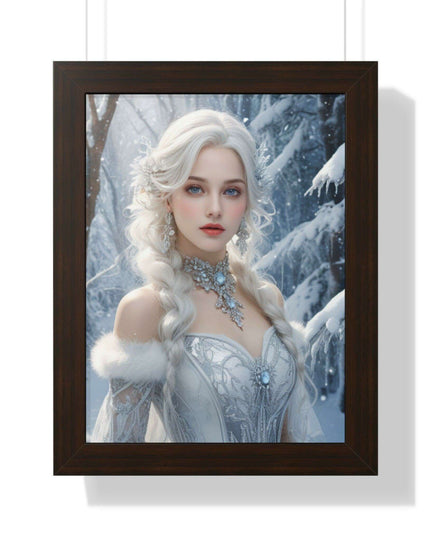 Winter Wonderland Puppy Framed Gaming Art - Sustainable Decor for Your Home