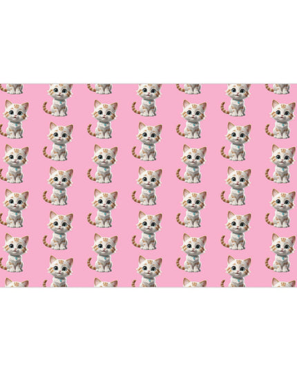 Sustainable Chic Cat-Themed Holiday Gift Wrap Set - Elegant Matte & Satin Choices