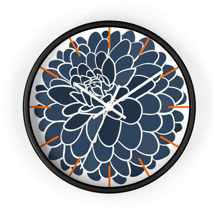 Elegant Dahlia Wooden Wall Clock by Maison d'Excellence - Timeless Sophistication