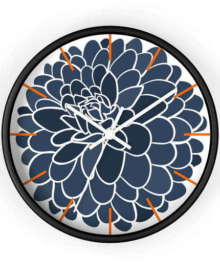 Elegant Dahlia Wooden Wall Clock by Maison d'Excellence - Timeless Sophistication