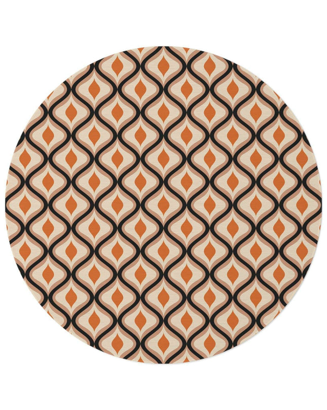 Vibrant Retro Circle Chenille Rug - Luxe Softness & Eye-Catching Designs