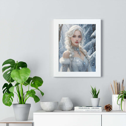 Winter Wonderland Puppy Framed Gaming Art - Sustainable Decor for Your Home