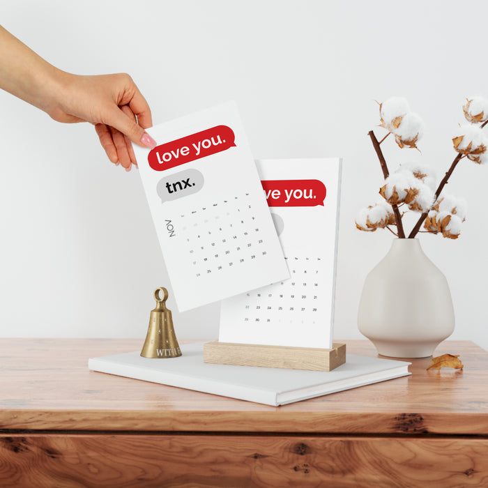 2024 Vertical Desk Calendar - Personalized Eco-Luxe Memory Keeper