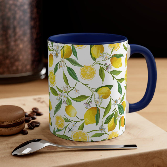 Morning Radiance 11oz Ceramic Coffee Mug - Artisanal Dual-Tone Charm