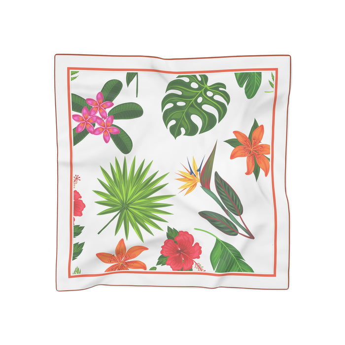 Tropical Blossom Lightweight Sheer Scarf - Handmade Exclusively in the USA