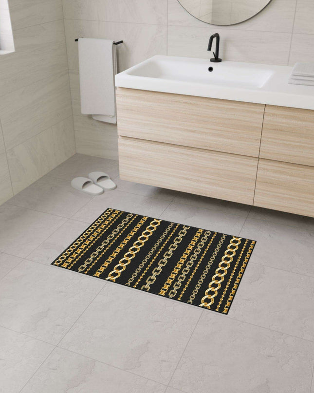 Gilded Links Custom Luxury Floor Rug - Redefine Your Interior Style