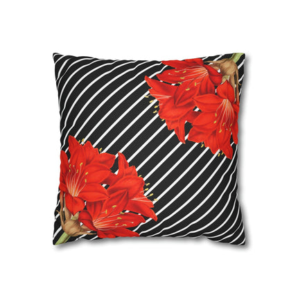 Luxurious Double-Sided Floral Pillow Cover with Zipper Closure