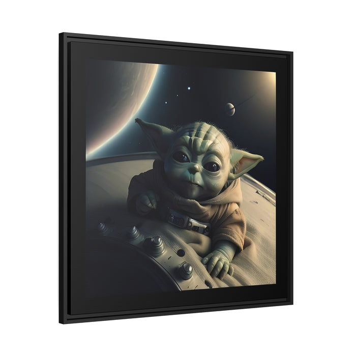 Cartoon Matte Canvas with Black Pinewood Frame