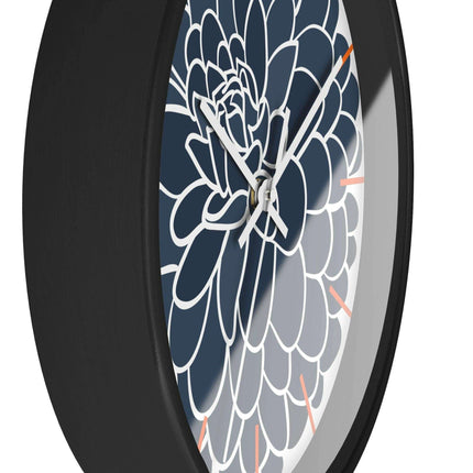 Elegant Dahlia Wooden Wall Clock by Maison d'Excellence - Timeless Sophistication