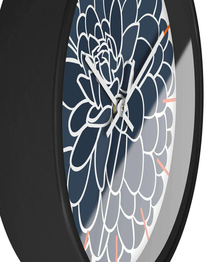 Elegant Dahlia Wooden Wall Clock by Maison d'Excellence - Timeless Sophistication