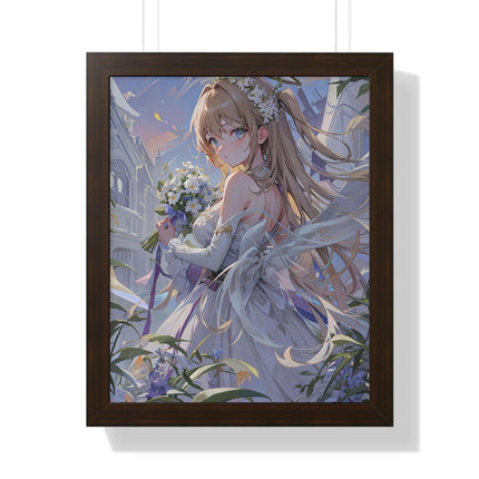 Chic Eco-Friendly Anime Girl Vertical Art Print for Sustainable Home Decor